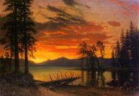 Bierstadt, Albert - Sunset over the River